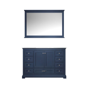 Lexora Dukes Transitional Navy Blue 48" Single Sink Vanity | LD342248SEDSM46