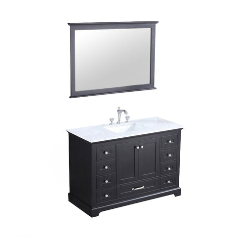 Image of Lexora Dukes Transitional Espresso 48" Single Sink Vanity Set | LD342248SGDSM46F