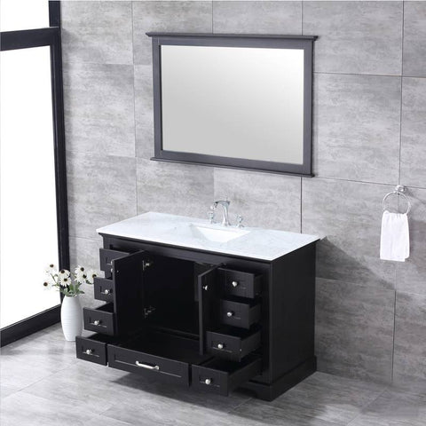 Image of Lexora Dukes Transitional Espresso 48" Single Sink Vanity Set | LD342248SGDSM46F