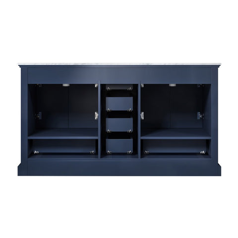 Image of Lexora Dukes Transitional Navy Blue 60" Double Vanity, no Mirror | LD342260DEDS000