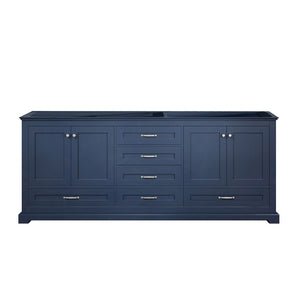 Lexora Dukes Transitional Navy Blue 80" Vanity Cabinet Only | LD342280DE00000