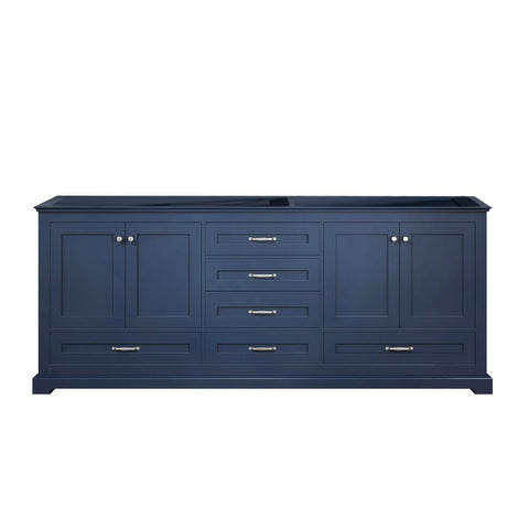 Image of Lexora Dukes Transitional Navy Blue 80" Vanity Cabinet Only | LD342280DE00000