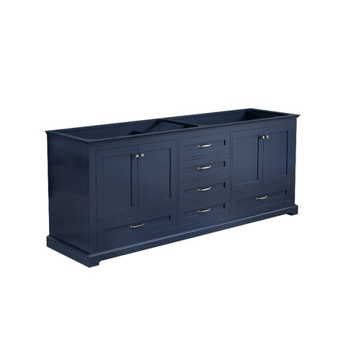 Image of Lexora Dukes Transitional Navy Blue 80" Vanity Cabinet Only | LD342280DE00000