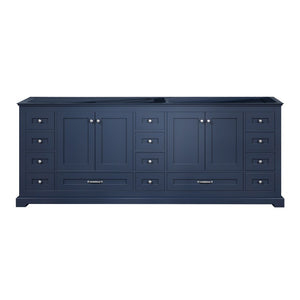 Lexora Dukes Transitional Navy Blue 84" Vanity Cabinet Only | LD342284DE00000