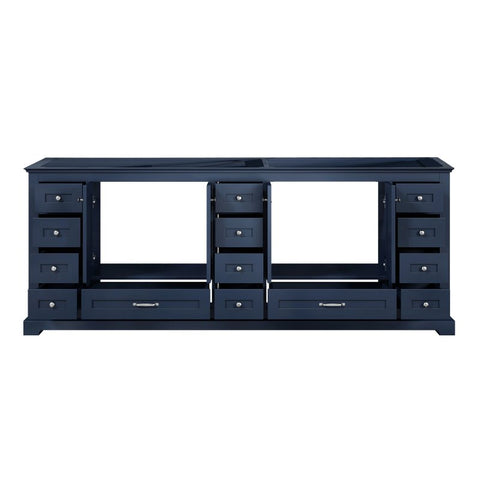 Image of Lexora Dukes Transitional Navy Blue 84" Vanity Cabinet Only | LD342284DE00000