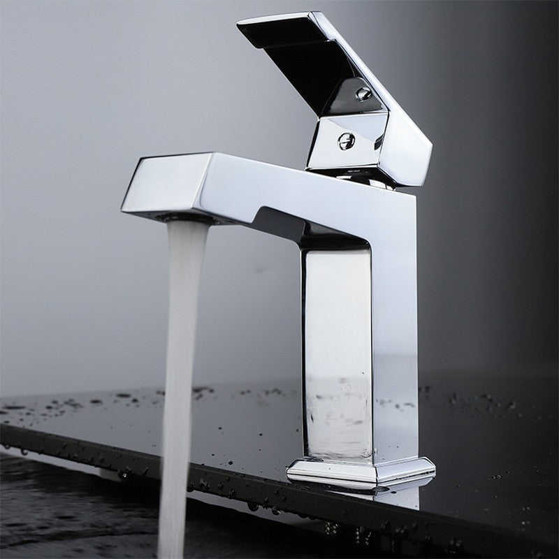 Lexora Labaro Brass Single Hole Bathroom Faucet - Chrome | LFS3011CH