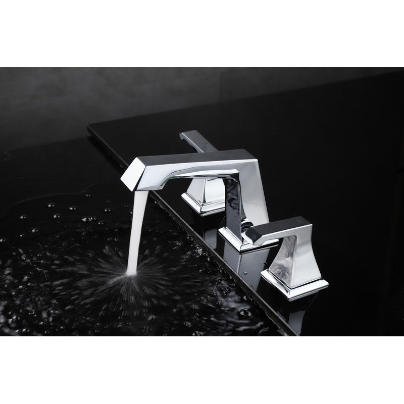Lexora Balduina Brass 3 Hole 8" Widespread Bathroom Faucet - Chrome | LFT4011CH
