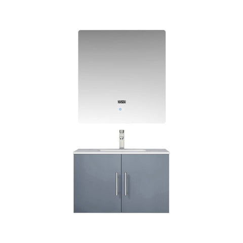 Image of Lexora Geneva Transitional Dark Grey 30" Single Sink Vanity Set | LG192230DBDSLM30F