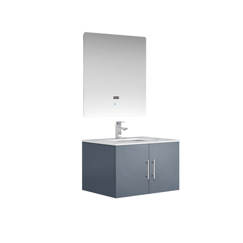 Image of Lexora Geneva Transitional Dark Grey 30" Single Sink Vanity Set | LG192230DBDSLM30F