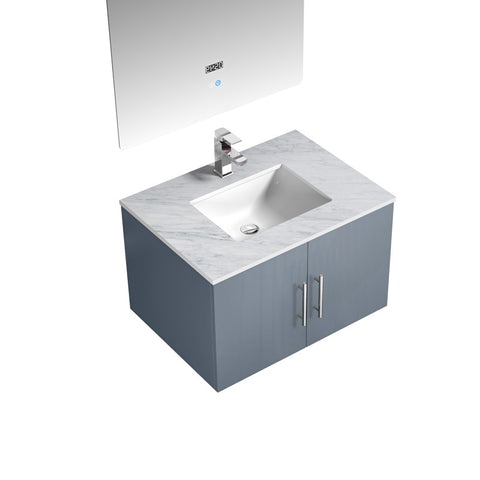 Image of Lexora Geneva Transitional Dark Grey 30" Single Sink Vanity Set | LG192230DBDSLM30F