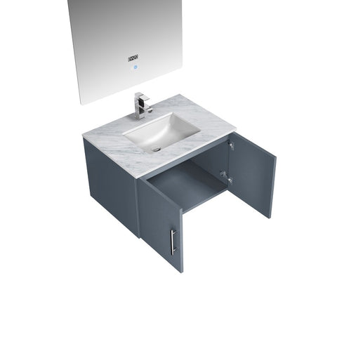 Image of Lexora Geneva Transitional Dark Grey 30" Single Sink Vanity Set | LG192230DBDSLM30F