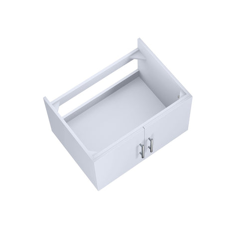 Image of Lexora Geneva Transitional Glossy White 30" Vanity Cabinet Only | LG192230DM00000