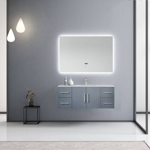 Image of Lexora Geneva Transitional Dark Grey 48" Single Sink Vanity Set | LG192248DBDSLM48F