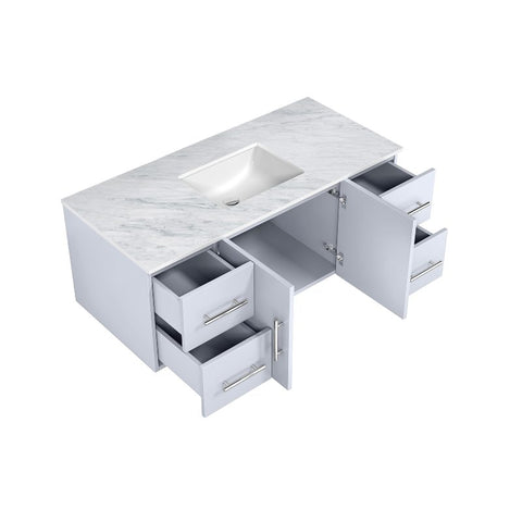 Image of Lexora Geneva Transitional Glossy White 48" Single Sink Vanity | LG192248DMDS000