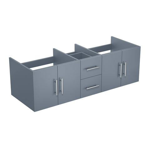Image of Lexora Geneva Transitional Dark Grey 60" Vanity Cabinet Only | LG192260DB00000