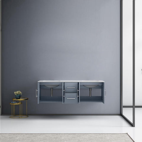 Image of Lexora Geneva Transitional Dark Grey 60" Double Sink Vanity | LG192260DBDS000