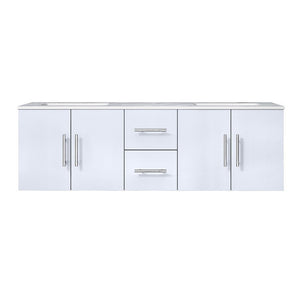 Lexora Geneva Transitional Glossy White 60" Double Sink Vanity | LG192260DMDS000