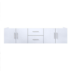 Lexora Geneva Transitional Glossy White 72" Vanity Cabinet Only | LG192272DM00000