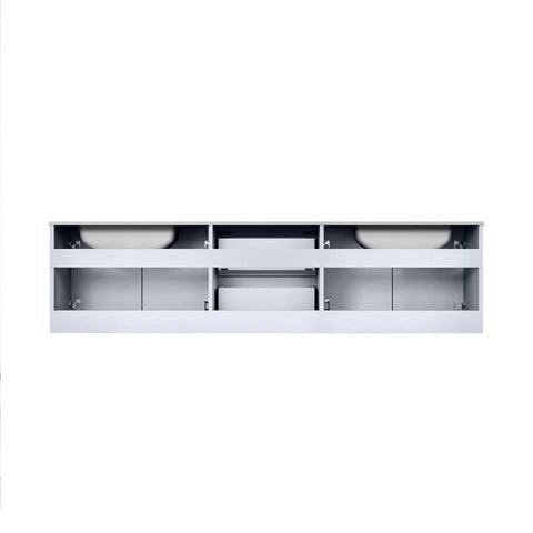 Image of Lexora Geneva Transitional Glossy White 72" Double Sink Vanity | LG192272DMDS000