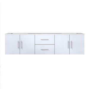 Lexora Geneva Transitional Glossy White 72" Double Sink Vanity | LG192272DMDS000