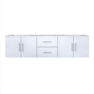 Lexora Geneva Transitional Glossy White 72" Double Sink Vanity | LG192272DMDS000