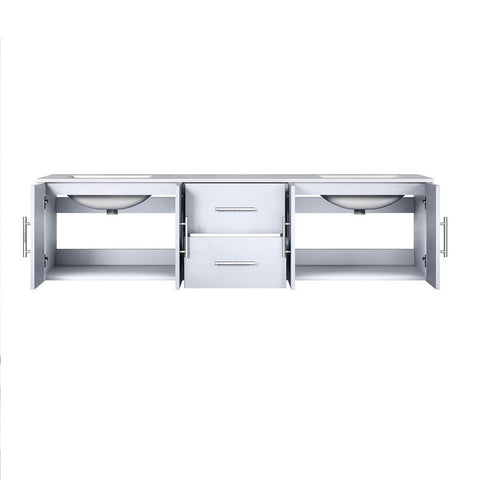 Image of Lexora Geneva Transitional Glossy White 72" Double Sink Vanity | LG192272DMDS000
