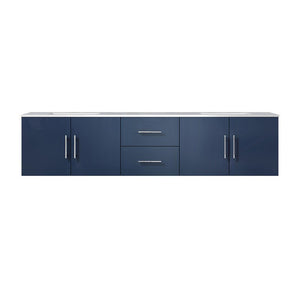 Lexora Geneva Transitional Navy Blue 80" Double Sink Vanity | LG192280DEDS000