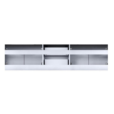 Image of Lexora Geneva Transitional Glossy White 80" Double Sink Vanity with 30" Led Mirrors, no Top | LG192280DM00LM30