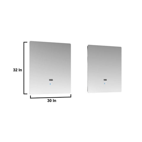 Image of Lexora Geneva Transitional Glossy White 80" Double Sink Vanity with 30" Led Mirrors, no Top | LG192280DM00LM30