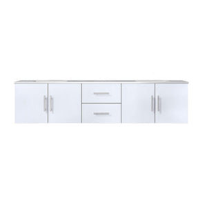 Lexora Geneva Transitional Glossy White 80" Double Sink Vanity | LG192280DMDS000