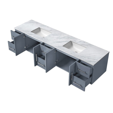 Image of Lexora Geneva Transitional Dark Grey 84" Double Sink Vanity | LG192284DBDS000