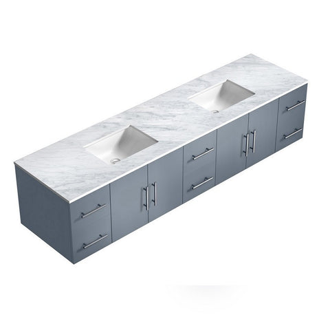 Image of Lexora Geneva Transitional Dark Grey 84" Double Sink Vanity | LG192284DBDS000