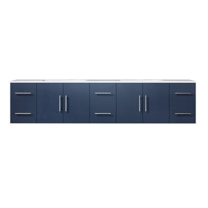 Lexora Geneva Transitional Navy Blue 84" Double Sink Vanity | LG192284DEDS000