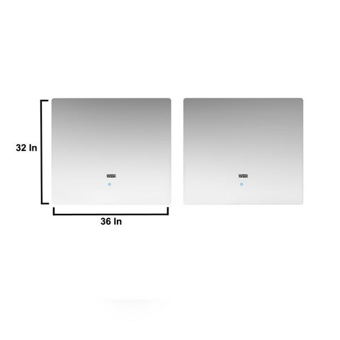 Image of Geneva Transitional Navy Blue 84" Double Sink Vanity with 36" Led Mirrors | LG192284DEDSLM36