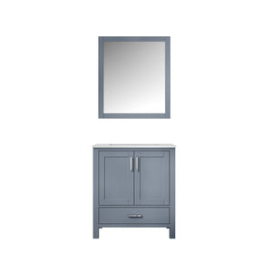 Jacques Modern Dark Grey 30" Single Sink Vanity Set | LJ342230SBWQM28F