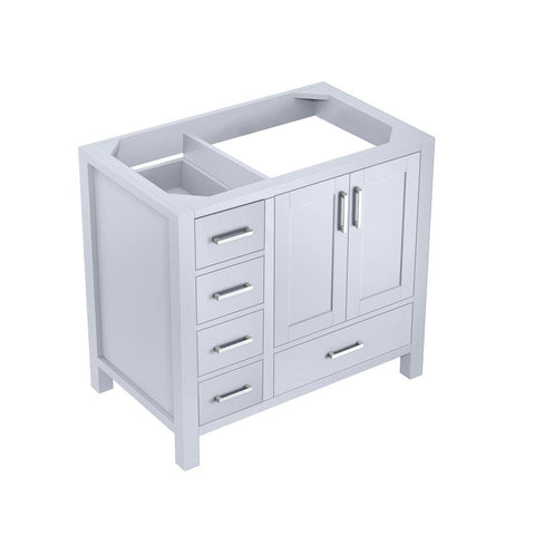 Jacques 36" White Vanity Cabinet Only - Right Version | LJ342236SA00000R