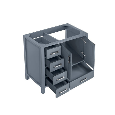 Image of Jacques 36" Dark Grey Vanity Cabinet Only - Right Version | LJ342236SB00000R