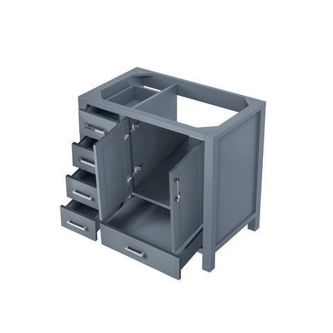 Image of Jacques 36" Dark Grey Vanity Cabinet Only - Right Version | LJ342236SB00000R