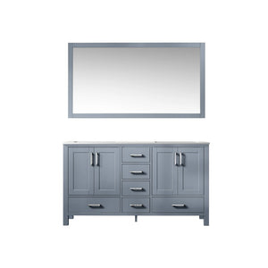 Jacques Modern Dark Grey 60" Double Sink Vanity Set | LJ342260DBWQM58F
