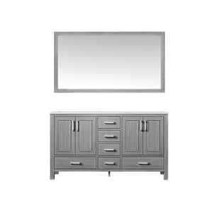 Jacques Modern Distressed Grey 60" Double Sink Vanity Set | LJ342260DDWQM58F