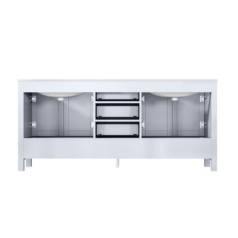 Image of Jacques 72" White Double Sink Vanity Set with White Carrara Marble Top | LJ342272DADSM70F