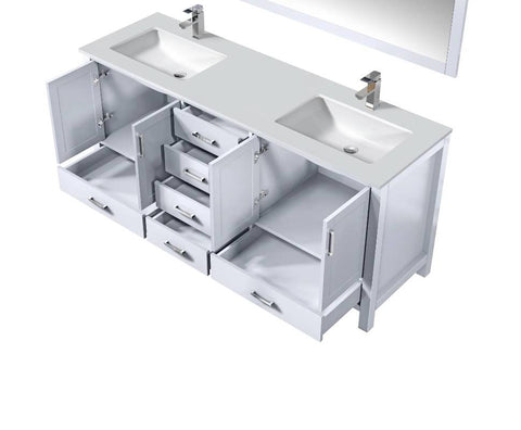 Image of Jacques Modern White 72" Double Sink Vanity | LJ342272DAWQ000