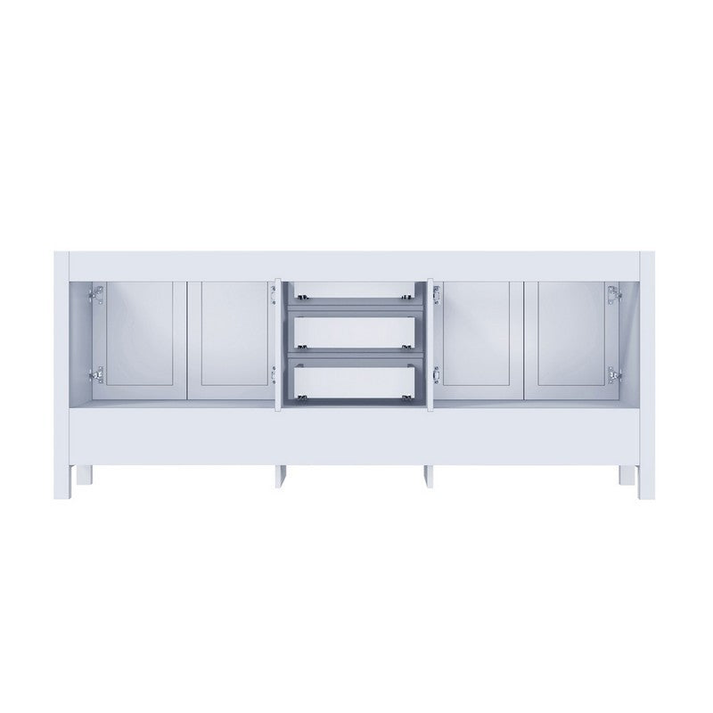 Jacques 80" White Double Sink Vanity Set with White Carrara Marble Top | LJ342280DADSM30F