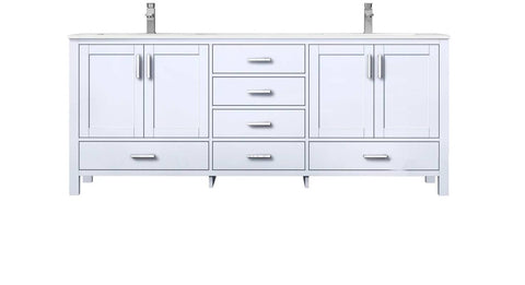 Image of Jacques Modern White 80" Double Sink Vanity | LJ342280DAWQ000