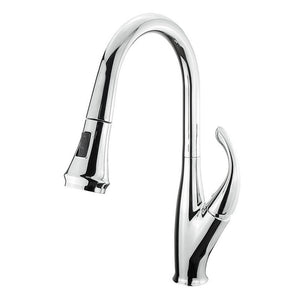 Lexora Garbatella Brass Kitchen Faucet w/ Pull Out Sprayer - Chrome | LKFS9011CH