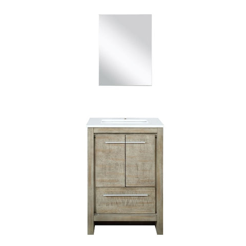 Image of Lexora Contemporary Lafarre 24" Rustic Acacia Single Sink Bathroom Vanity | LLF24SKSOSM18