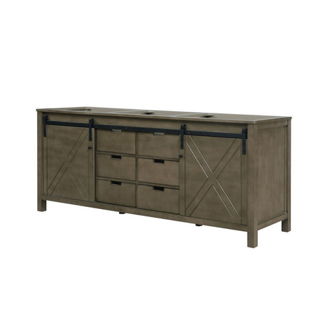 Image of Marsyas 80" Rustic Brown Vanity Cabinet Only | LM342280DK00000