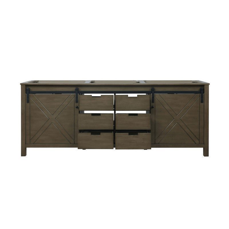 Marsyas 84" Rustic Brown Vanity Cabinet Only | LM342284DK00000