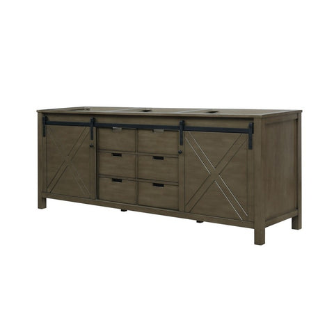 Image of Marsyas 84" Rustic Brown Vanity Cabinet Only | LM342284DK00000