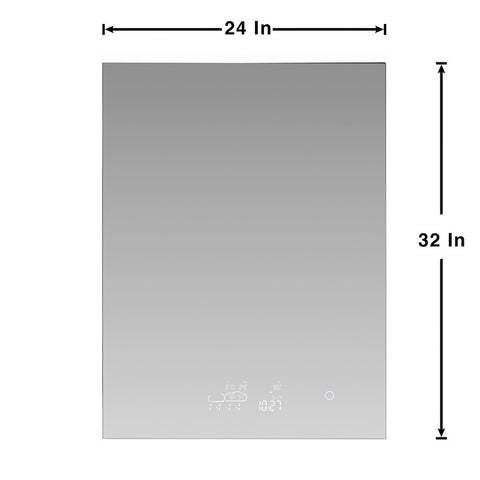 Image of Lexora Savera 24" Wide x 32" Tall LED Medicine Cabinet w/ Defogger | LS2432LEDMC